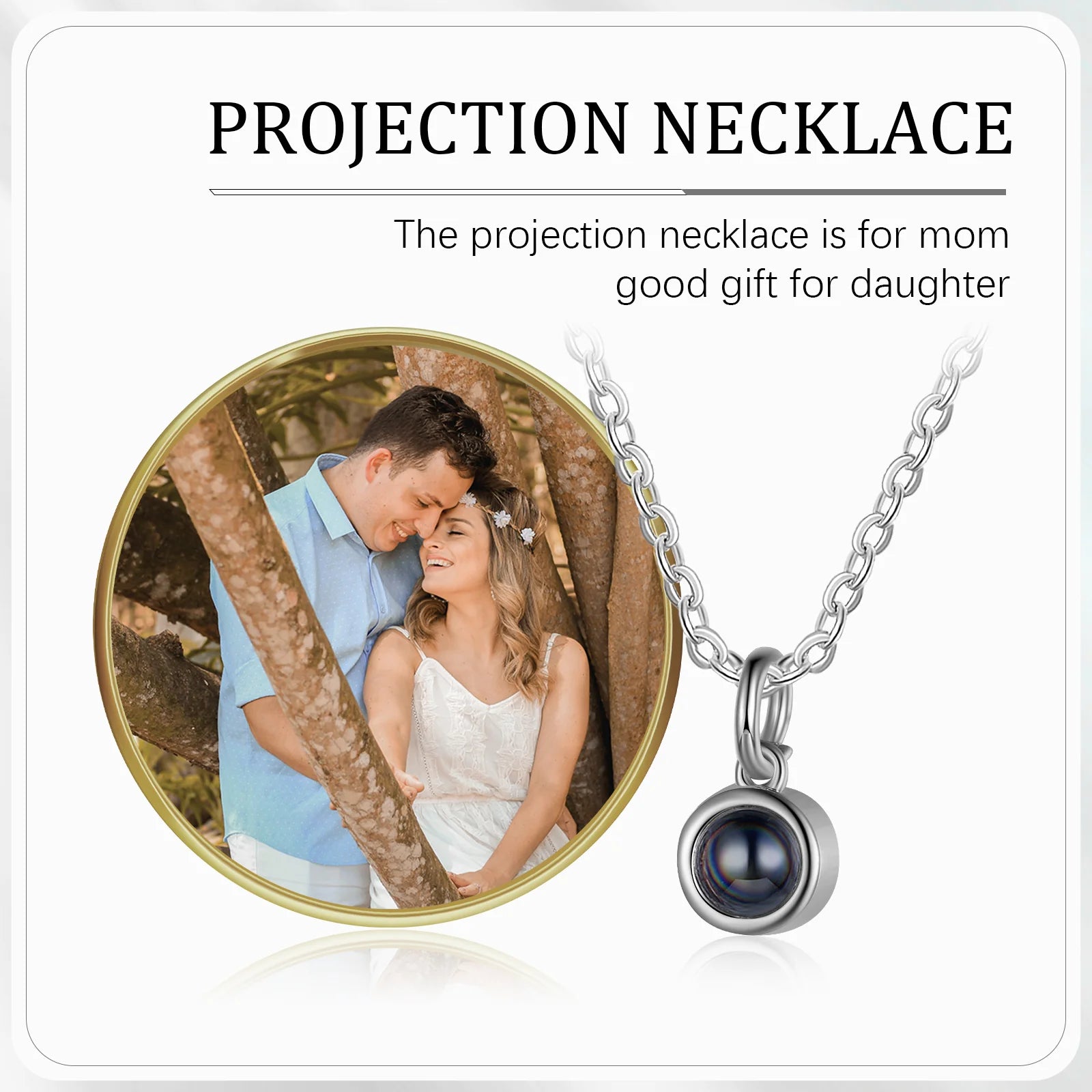 Custom Photo Projection Necklace