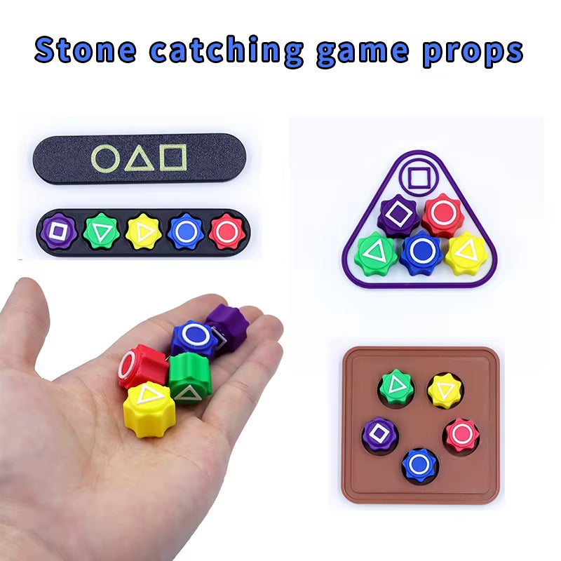 5 Sieves Stone Catching Game Korean Folk Game Stone Game Gonggi Set Hand Eye Coordination Training Toy Stone Catching Game Catch