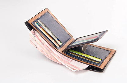 Men'S Bifold Leather Credit ID Card Holder Wallet Billfold Purse Clutch Billfold