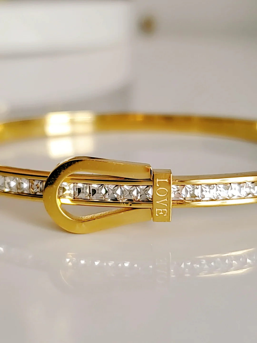 Gold Belt Bangle