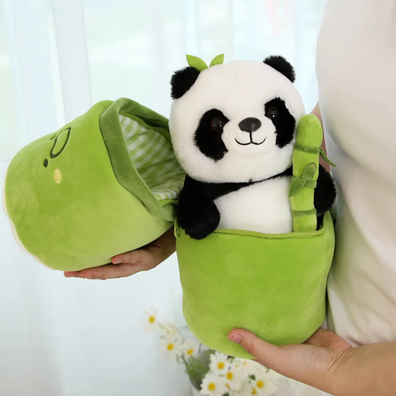 Kawaii Bamboo Panda Doll Plush Dolls Toy Soft Stuffed Plush Plushie Pillow Toys for Girls Girlfriend Chidren Gifts Halloween