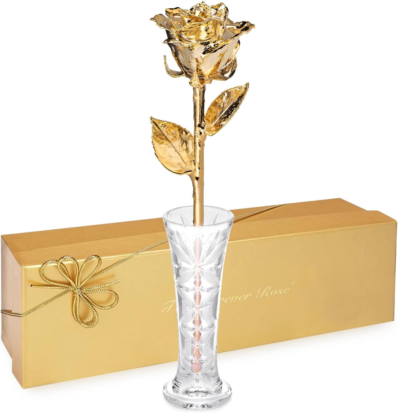 Real 24K Gold Rose, Genuine One of a Kind Rose Hand Dipped in 24K Gold Roses to Last a Lifetime