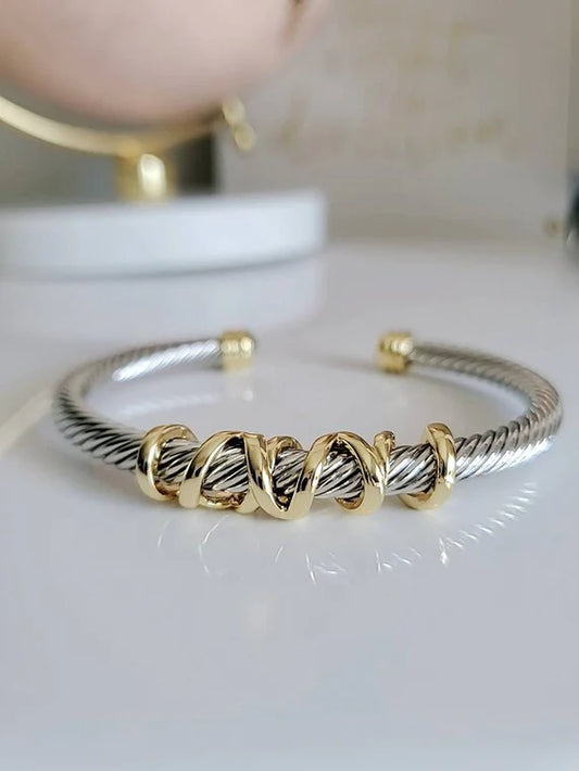 Wrap around Design Cable Bracelet