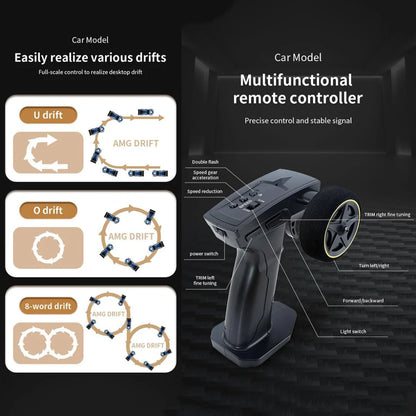 1/43 Scale 4WD RC Drift Car – High-Speed Mini Remote-Control Racing Toy