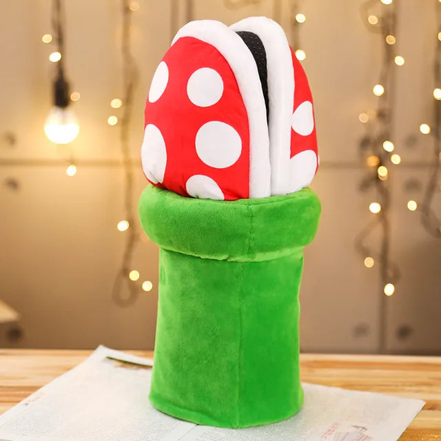 Super Mario Series Anime Peripherals Piranha Plant Cosplay Slippers Home Warm Cartoon Plush Soft Cotton Slippers One Size