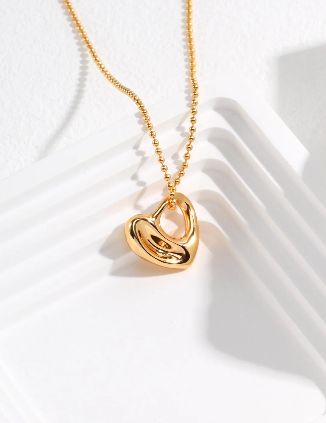 Irregular Hollow Heart Necklace