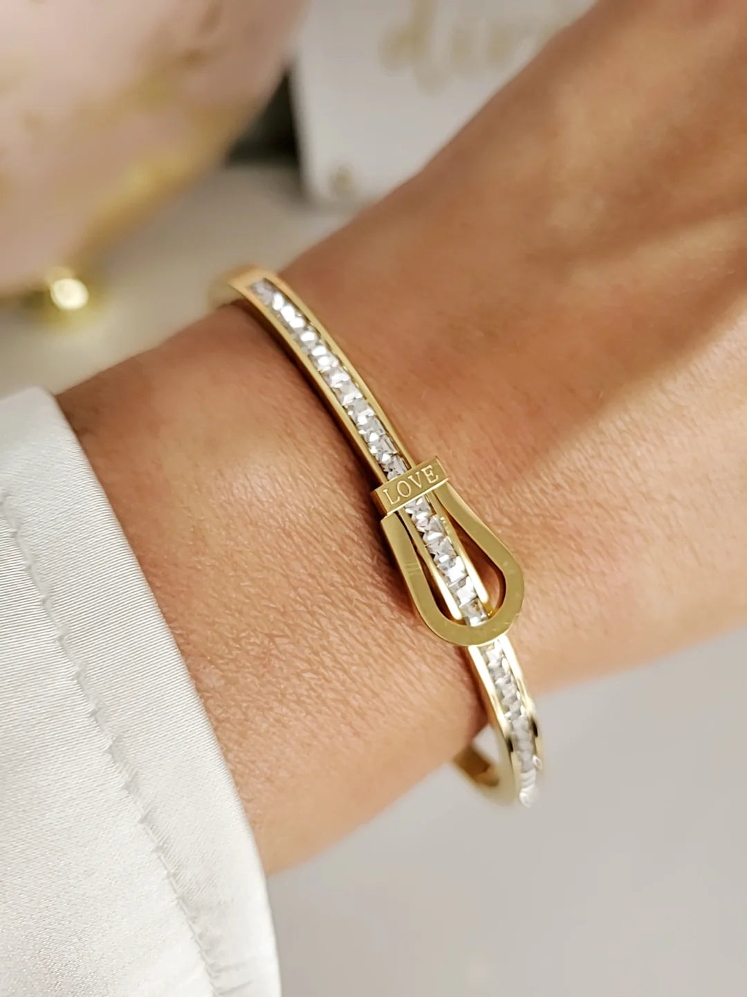 Gold Belt Bangle