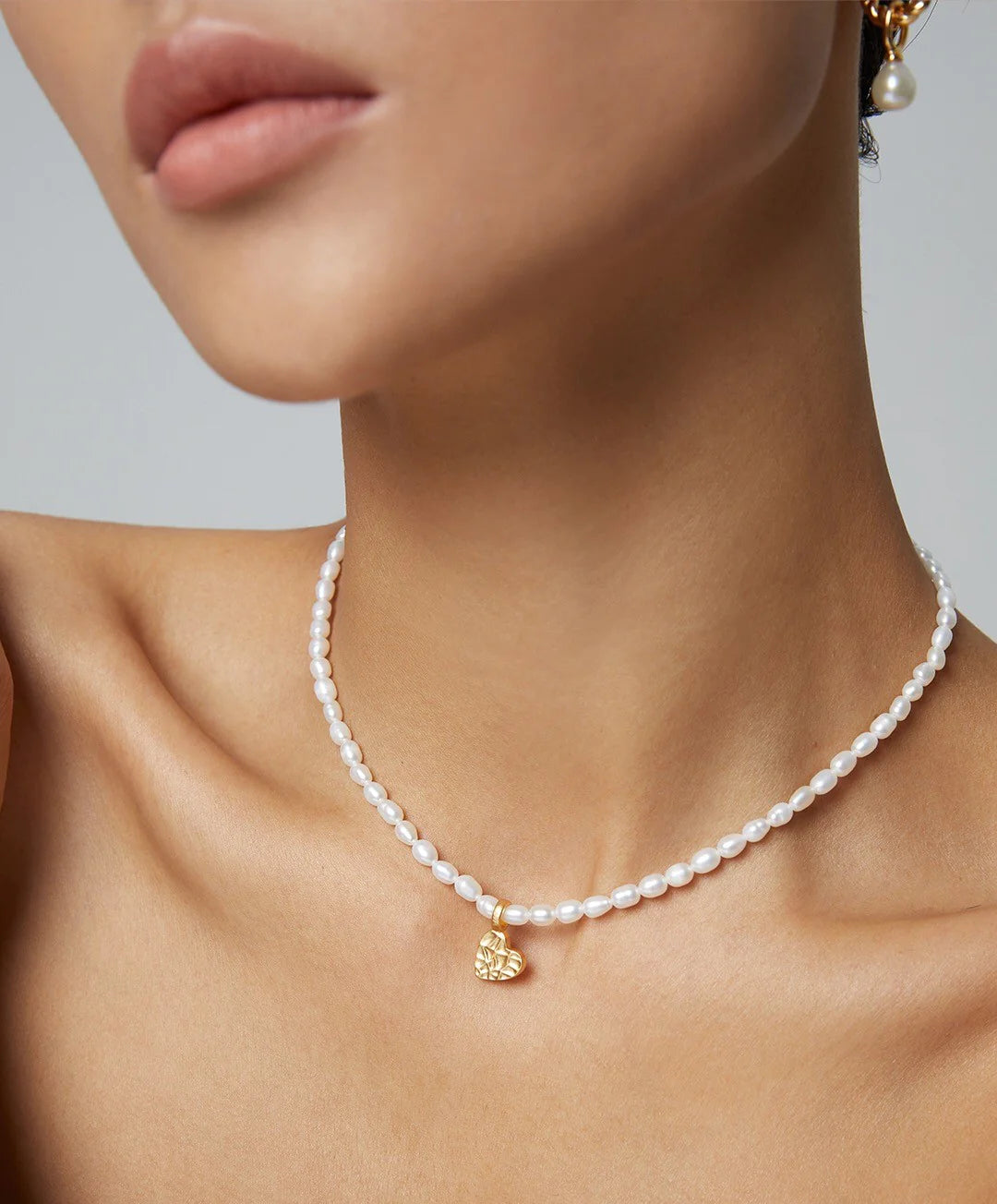 Heart Pearl Necklace