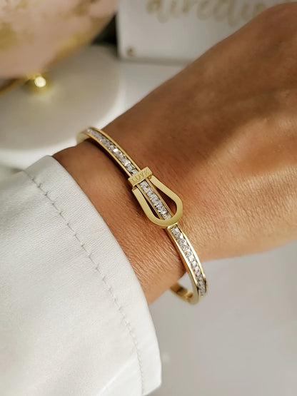 Gold Belt Bangle