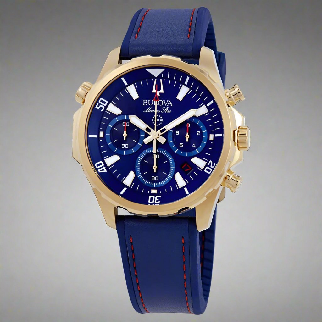 Marine Star Chronograph Blue Dial Men'S Watch 97B168